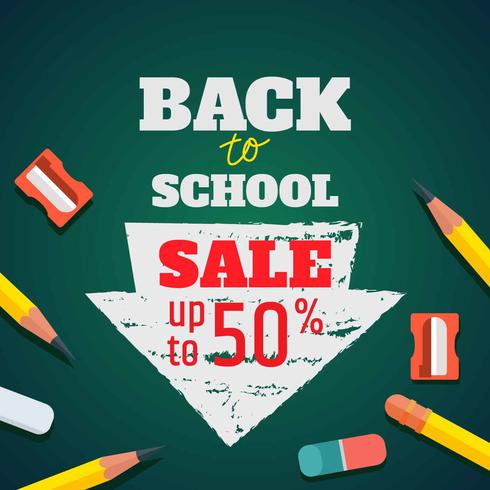 Back To School Sale Illustration vector