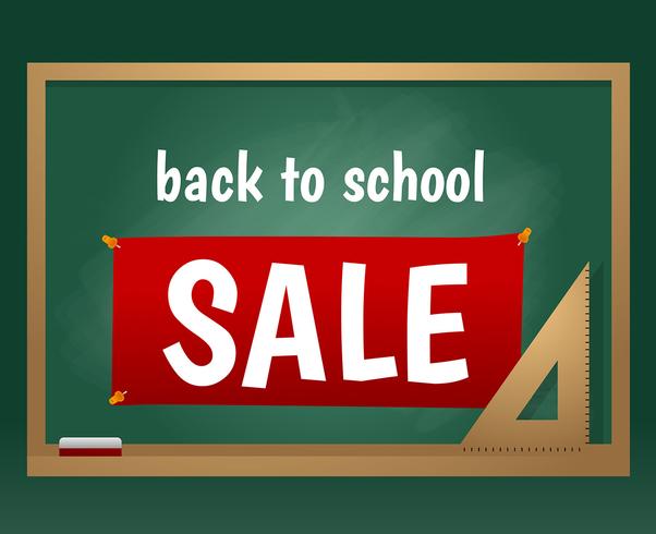 Back to School Sale Chalk Board Vector