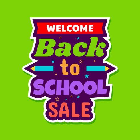 Back to school sale poster vector