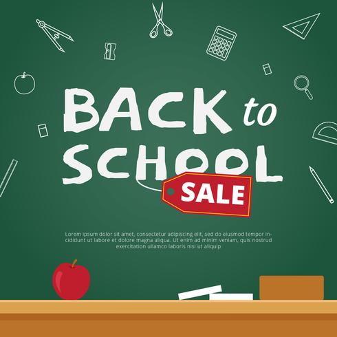 Back to School Sale Vector Background