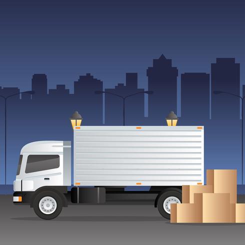 Moving Truck Logistic Vector