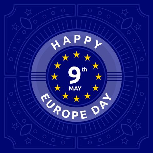 Happy Europe Day Vector