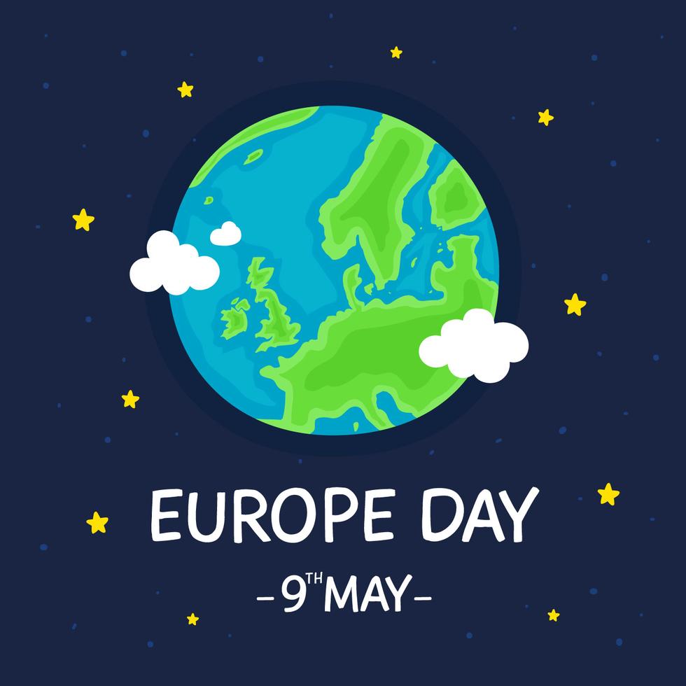 Europe Day Poster 209126 Vector Art at Vecteezy