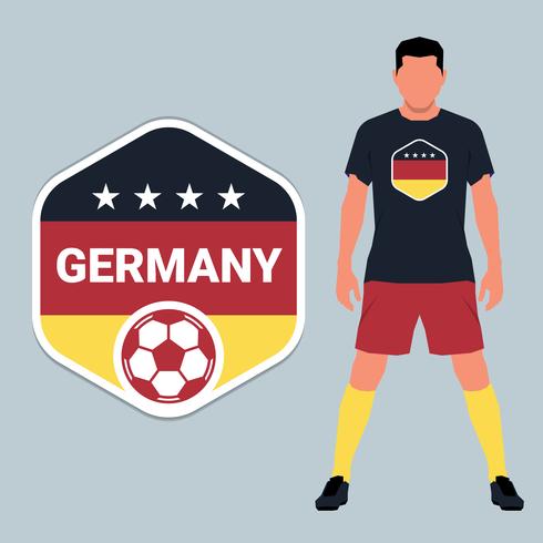 Conjunto de plantillas de diseño de emblema de Campeonato de fútbol alemán vector