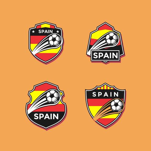 Vector de parches de fútbol de España