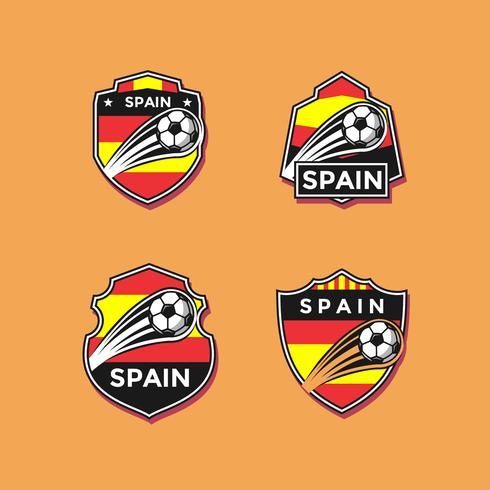 Spain Soccer Patches Vector
