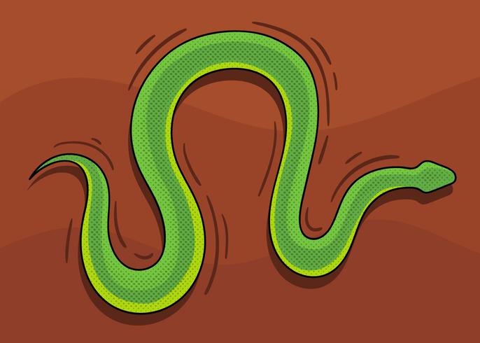 Serpiente verde vector