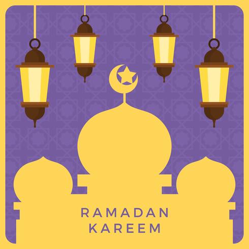 Ilustración plana del vector de Ramadán