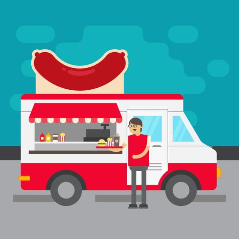 Food Truck Vector Illustration