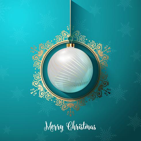 Decorative Christmas bauble background vector