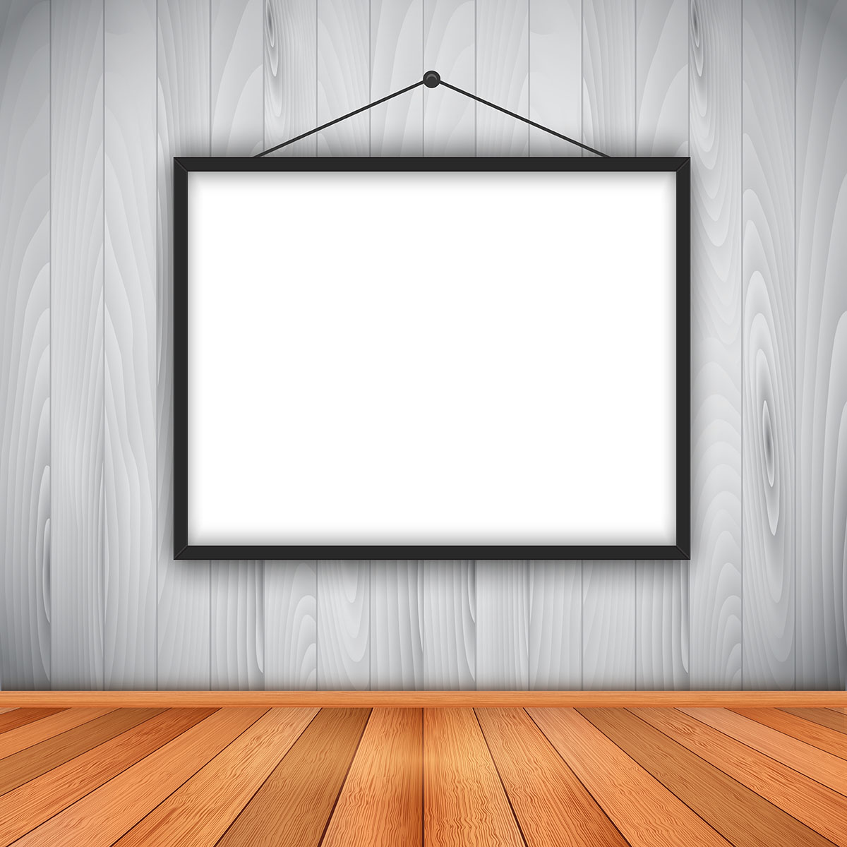 Picture Frames Vector Photo Art Gallery Dark Blank Collection On Wall ...