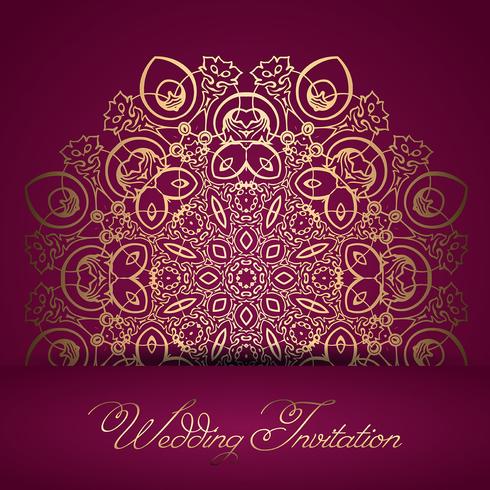 Decorative wedding invitation  vector