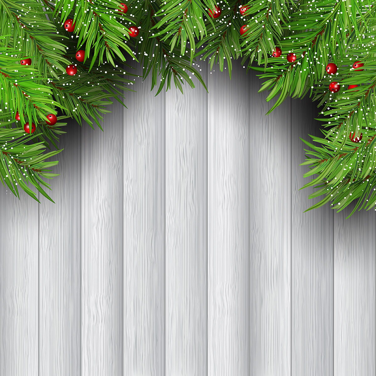 Christmas tree branches on wooden background - Download ...