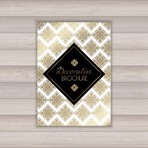 Diseño de folleto decorativo vector