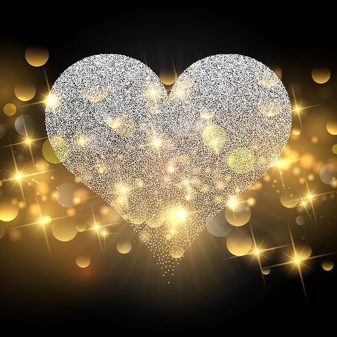 Sparkle heart design for Valentine's Day vector