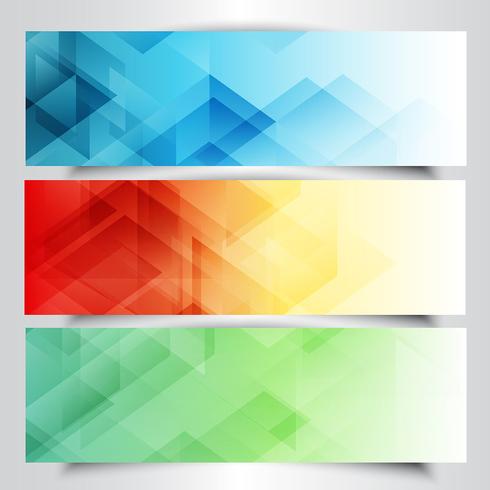 Banners modernos con diseño abstracto. vector