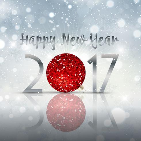 Happy New Year bauble background vector