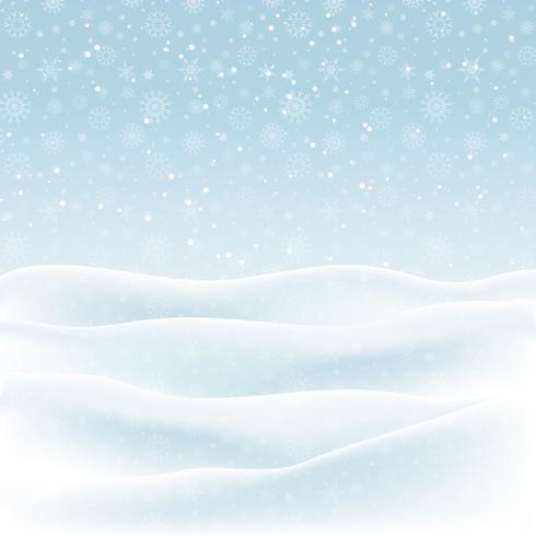 Christmas snowy landscape vector