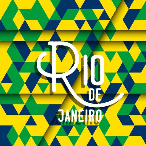 Abstract geometric Rio de Janeiro background  vector