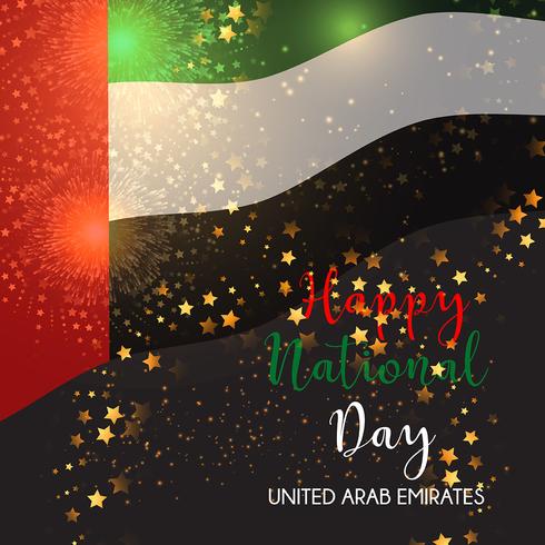 Decorative background for UAE National Day celebration vector