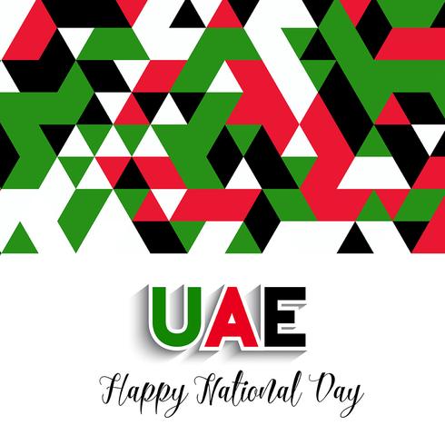 Fondo de diseño geométrico para United Arab Emirates National vector