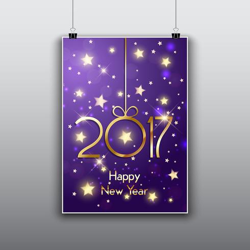 Happy New Year flyer vector
