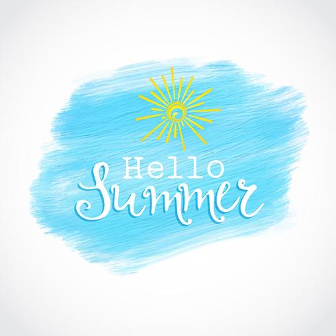 Summer watercolor background  vector