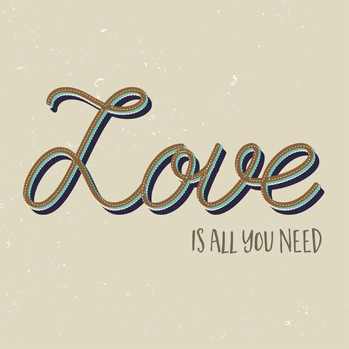 Love is all you need background vector