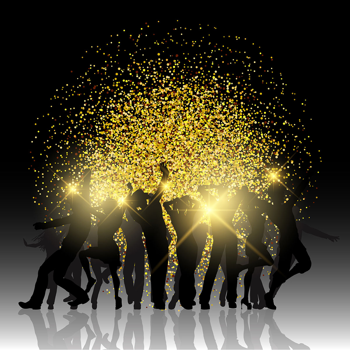 Party people on glitter background 209821 Vector Art at Vecteezy