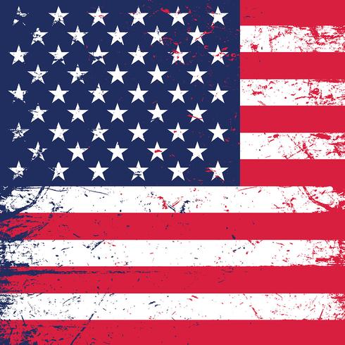 Fondo de la bandera americana de grunge vector