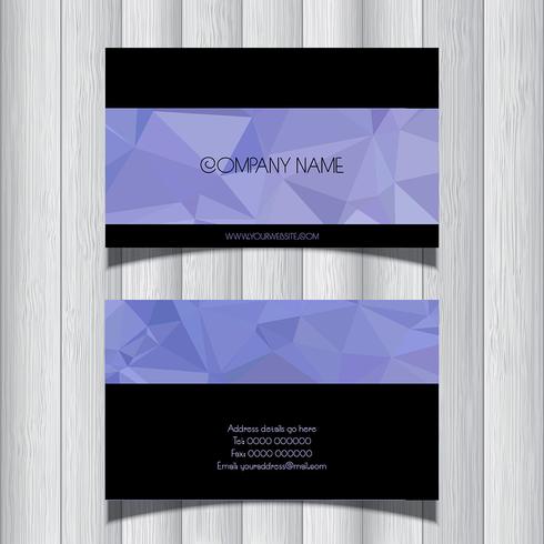 Geometric design business card vector