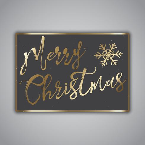 Grunge style Christmas card design vector