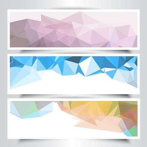 Abstract geometric design banners vector