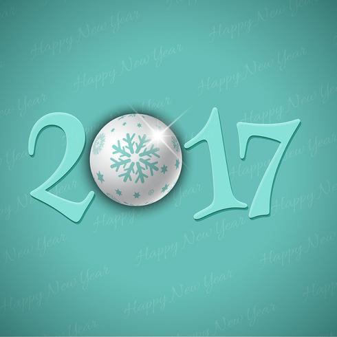 Happy New Year bauble background  vector