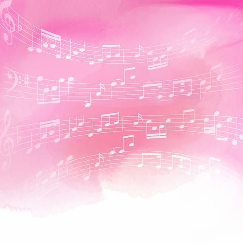 Music Notes On Watercolor Background Download Free Vectors