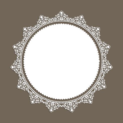 Decorative lace style border  vector