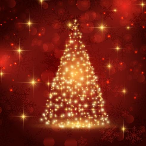 Sparkling Christmas tree  vector