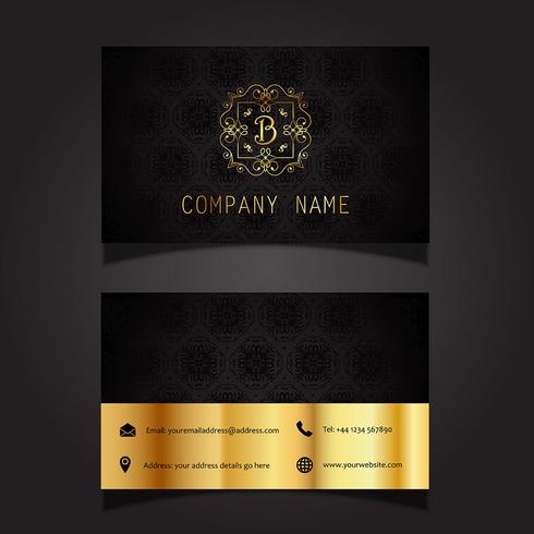 Stylish business card design  vector