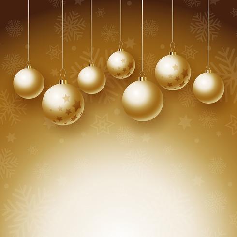 Christmas baubles background vector