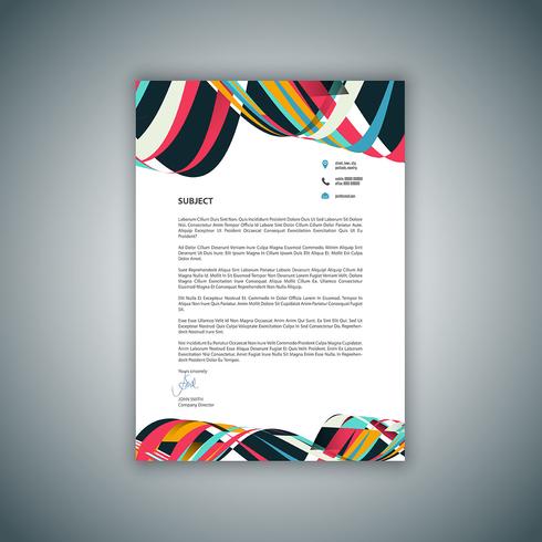 Business letterhead design  vector