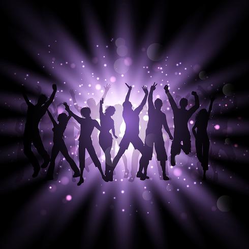 Party crowd background vector