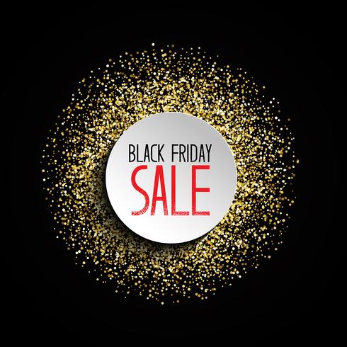 Glitter Black Friday sale background  vector