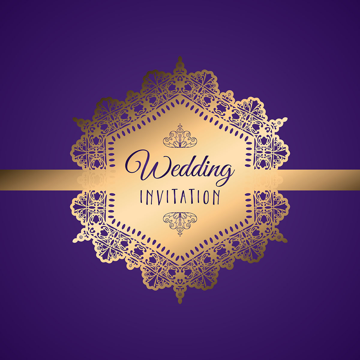 Decorative wedding invitation 210095 Vector Art at Vecteezy