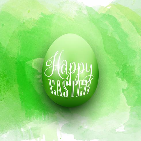 Easter egg on a watercolor background vector