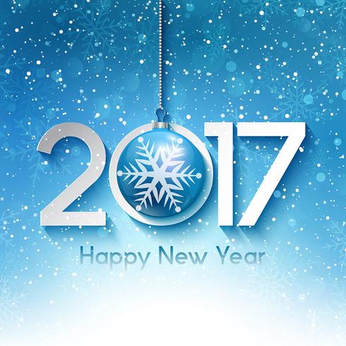 Snowy Happy New Year background  vector