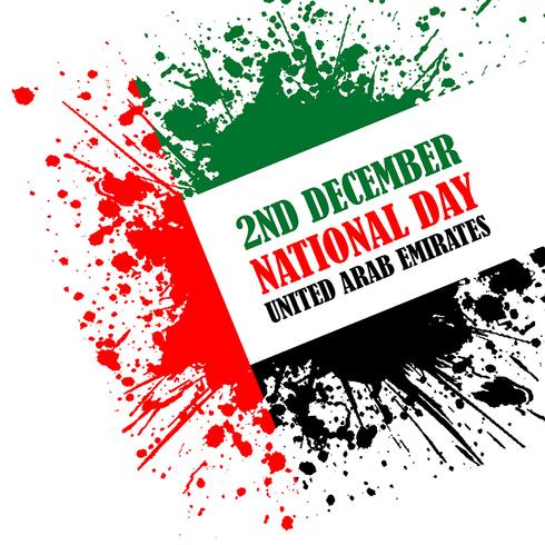 Grunge style image for UAE National Day vector