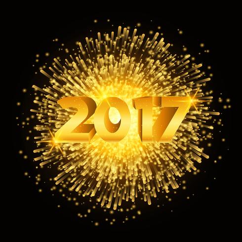 Happy New Year fireworks background vector