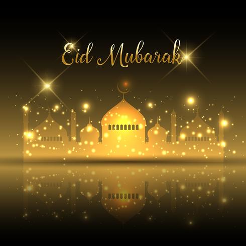 Eid mubarak fondo vector