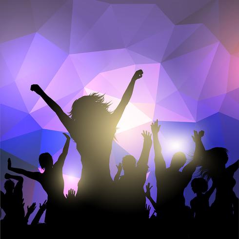 Silhouette of a party crowd vector