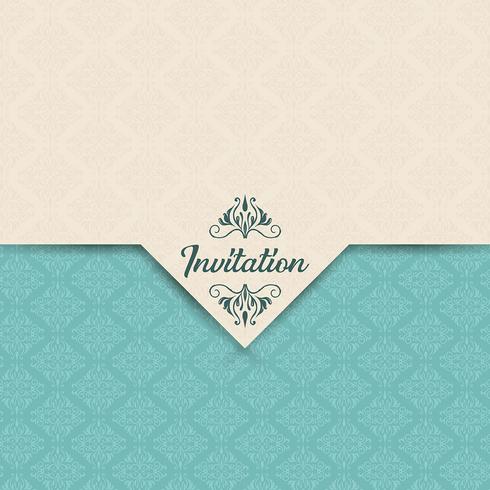 Decorative invitation design vector